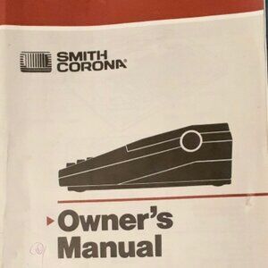 VINTAGE!! Smith Corona 1989 Typewriter Owner's Manual 5AEF, 5ACF, 5ADE, & MORE
